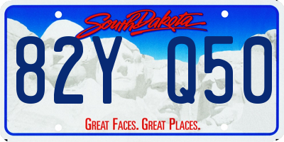 SD license plate 82YQ50