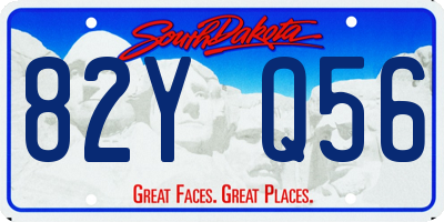 SD license plate 82YQ56