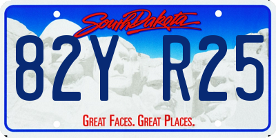 SD license plate 82YR25