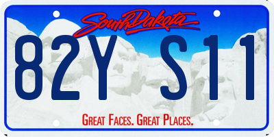 SD license plate 82YS11