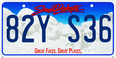 SD license plate 82YS36