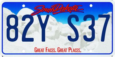 SD license plate 82YS37