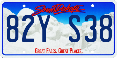 SD license plate 82YS38