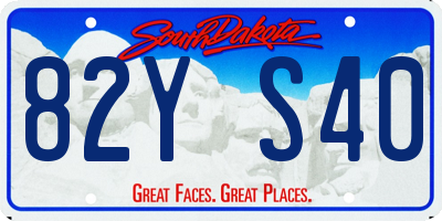 SD license plate 82YS40