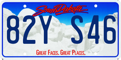 SD license plate 82YS46