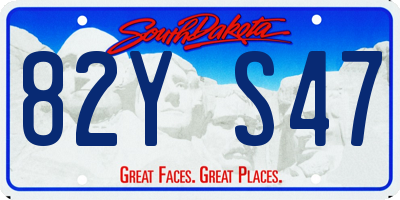 SD license plate 82YS47