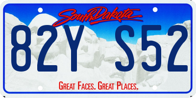SD license plate 82YS52