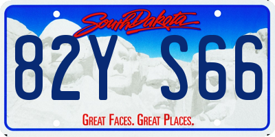 SD license plate 82YS66