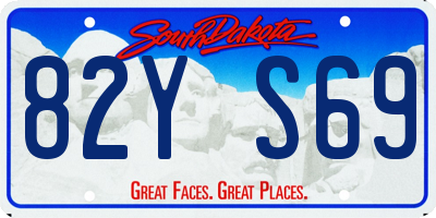 SD license plate 82YS69