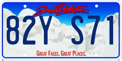 SD license plate 82YS71
