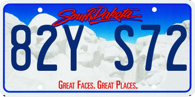 SD license plate 82YS72