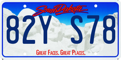 SD license plate 82YS78