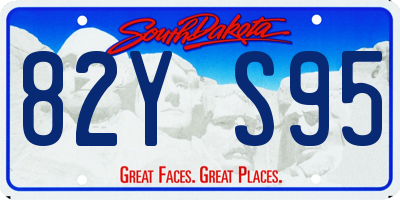 SD license plate 82YS95