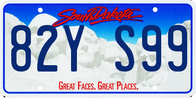 SD license plate 82YS99