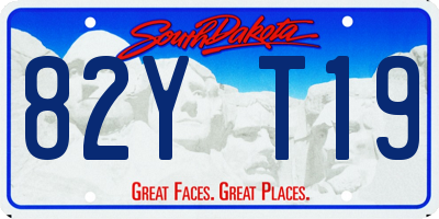 SD license plate 82YT19