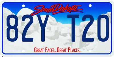 SD license plate 82YT20