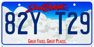SD license plate 82YT29