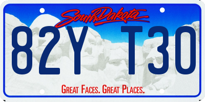SD license plate 82YT30