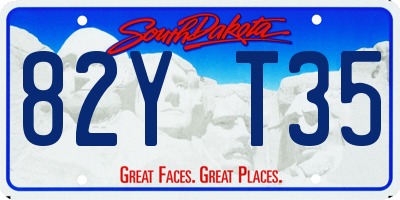 SD license plate 82YT35