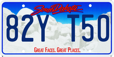 SD license plate 82YT50
