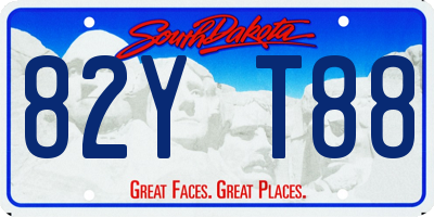 SD license plate 82YT88