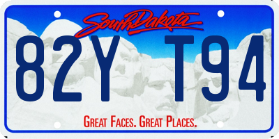 SD license plate 82YT94