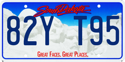 SD license plate 82YT95