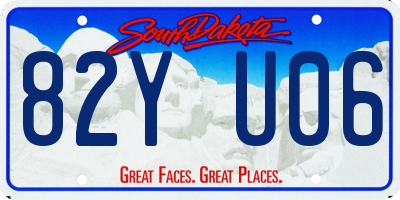SD license plate 82YU06