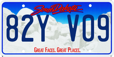 SD license plate 82YV09
