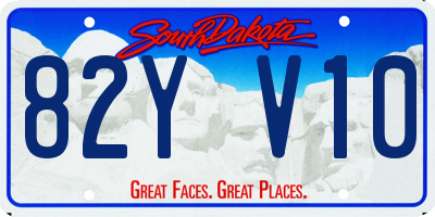 SD license plate 82YV10