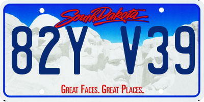 SD license plate 82YV39