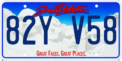 SD license plate 82YV58