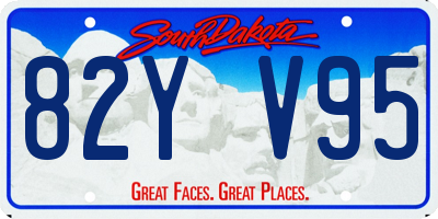 SD license plate 82YV95