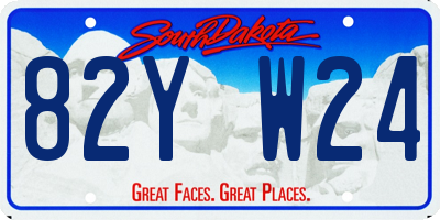 SD license plate 82YW24
