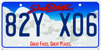 SD license plate 82YX06