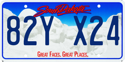 SD license plate 82YX24