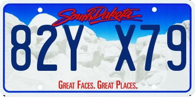 SD license plate 82YX79