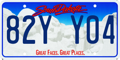 SD license plate 82YY04