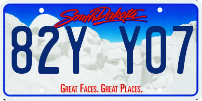 SD license plate 82YY07