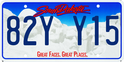 SD license plate 82YY15