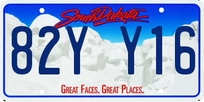 SD license plate 82YY16