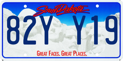 SD license plate 82YY19
