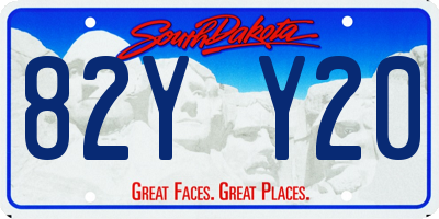 SD license plate 82YY20