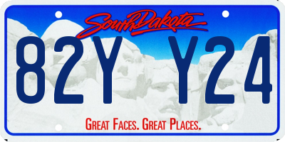 SD license plate 82YY24