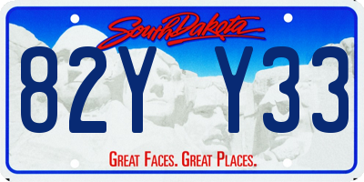 SD license plate 82YY33