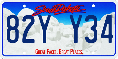 SD license plate 82YY34