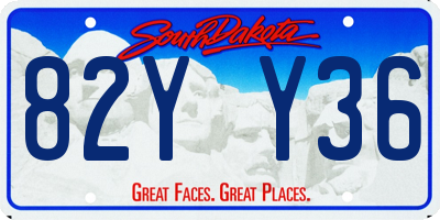 SD license plate 82YY36