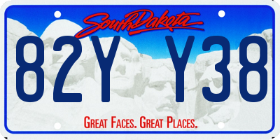 SD license plate 82YY38