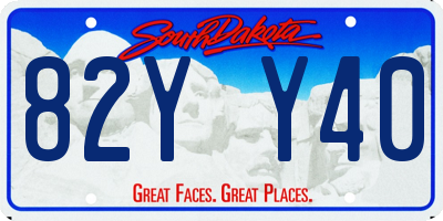 SD license plate 82YY40