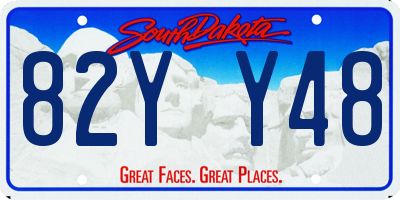 SD license plate 82YY48